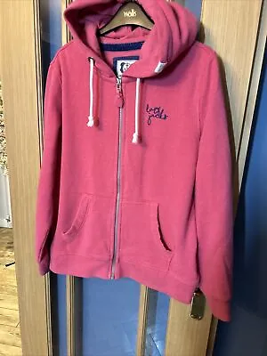 Lazy Jacks Hoodie Womens UK 14 Pink Full Zip • £7