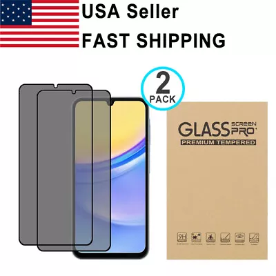 2PK Privacy Tempered Glass Protector For Samsung Galaxy A02/03S A12 A13 A14 A15 • $5.95