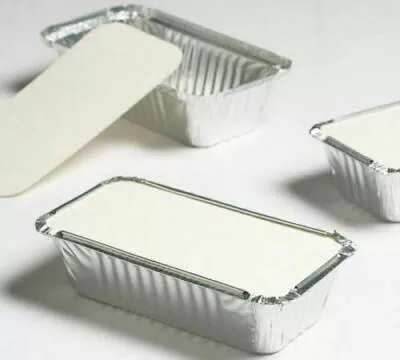 50 X Quality Size 6a Aluminium Foil Containers With Lids Trays Takeaway & Baking • £10.20