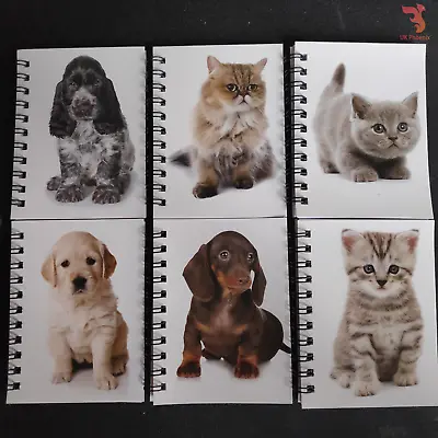 Pocket Notebook Mini A7 Book Notepad Puppies Kittens School Boy Girl Homework • £1.95