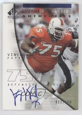 2004 SP Authentic Rookie Authentics /990 Vince Wilfork #159 Rookie Auto RC • $339.99