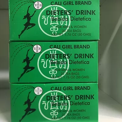 £18.99 • Buy 3 Boxes Cali Girl Brand Dieters’ Drink Tea Bebida Dietetica UK Seller