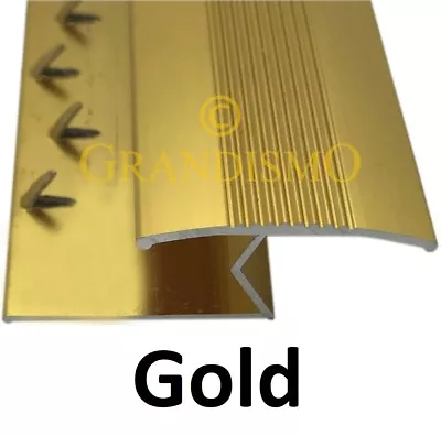 £6.95 • Buy Carpet To Tile / Wood / Laminate Floor Trim - Threshold Strip Door Bar - Gold