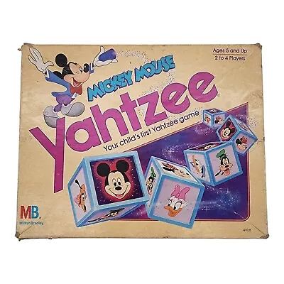 Vintage MICKEY MOUSE YAHTZEE 1988 Board Game Disney Milton Bradley COMPLETE • $25.10