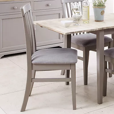 Florence High Back Upholstered Chair Grey Dining Chair Wooden Kitchen Chair • £86.99