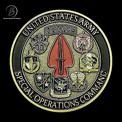 Army Special Operations Command Challenge Coin Sine Pari • $6.59