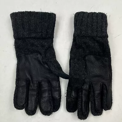 Coach Wool Tech Touchscreen Gloves Charcoal Gray Deerskin Palm Size S/M • $31.99