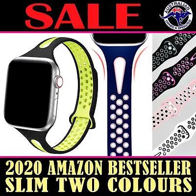 $3.65 • Buy For Apple Watch Band Series 6 5 4 3 2 Sport Silicone IWatch Strap Wristband SLIM