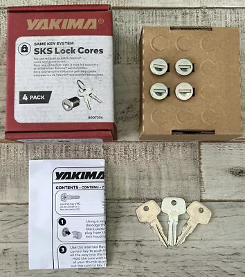 Yakima SKS Lock Cores 4 Pack #A155 W/ Keys - New In Box - FREE FAST SHIPPING!!! • $58