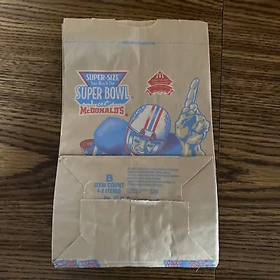 Lot Of 10 Rare 1994 McDonalds NFL Super Bowl Paper Food Bags • $10