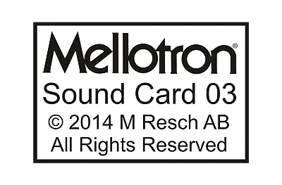 Mellotron Sound Card 3 • $500