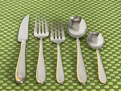 Mikasa ESTASI Stainless 18/8 Alessandro Gold Accent Flatware SMART CHOICE B134WU • $27.25