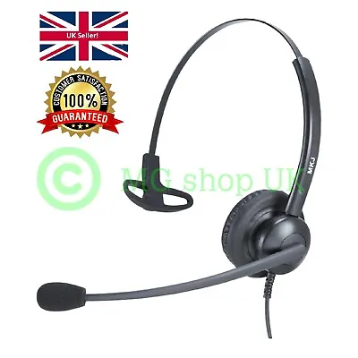 £9.90 • Buy MKJ Telephone Headset Call Center Operator Monaural Headphone Customer With Mic