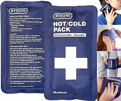 Reusable Hot Cold Heat Ice Gel Pack Medium For Muscle Ache Back Pain First Aid • £4.49