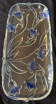 Mikasa Bluebells Green Blue Rectangular Serving Platter • $25