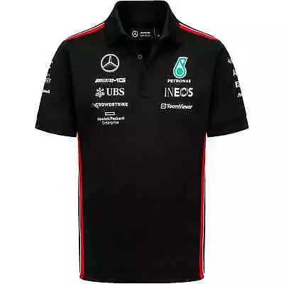Mercedes AMG Petronas F1 Men's Team Polo Black • $94.99