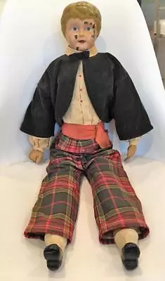 Antique Metal Head Boy Doll Big 25  All Original Clothing Standfuss Juno Germany • $159.99