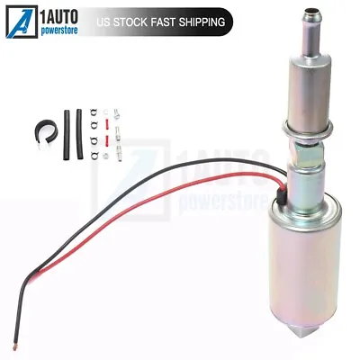 Electric Fuel Pump Silver 6 Volt Carbureted Inline W/ Installation Kit Universal • $26.40