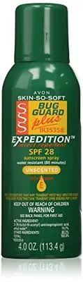 Avon Skin-So-Soft Bug Guard Plus IR3535 Expedition SPF 28 Aerosol Spray 4 Ounces • $16.99