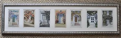 7 Vintage Postcards Of Nantucket Doorways Framed Marshall Gardiner And Others #2 • $115