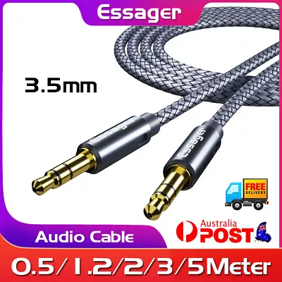 1-2x ESSAGER 3.5mm Male To Male Audio Cable AUX Cord Phone Car Stereo CD Radio • $10.89