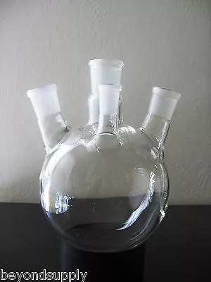 Lab Glass Flask4 Four Neck Around  Bottom 1000ml  New • $39.98