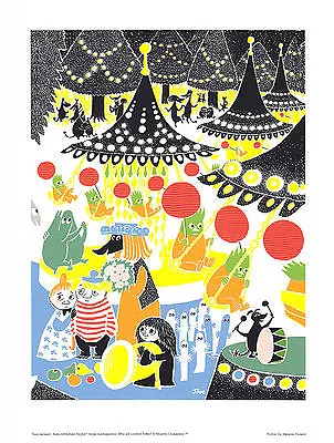 Moomin Poster Amusement Park Tove Jansson 24 X 30 Cm • $14.45