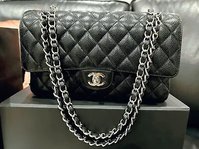 Chanel Medium Silver Double Flap Bag Almost Brand New With Box &Receipt Sydney • $15000