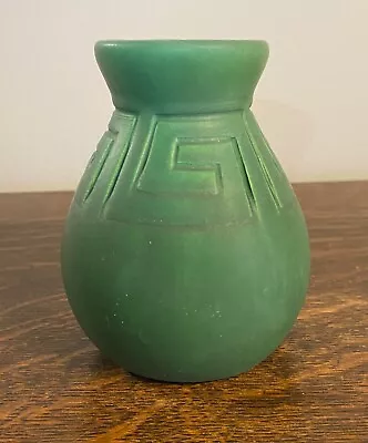 Owens Pottery Matte Green Vase MINT! • $345