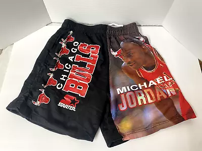 Vintage Mens Starter Chicago Bulls Michael Jordan Shorts A6 • $79.99