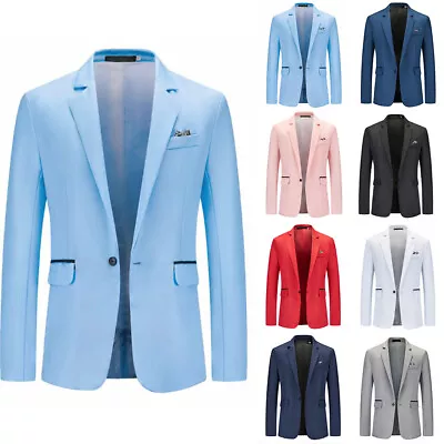 Young Men Formal Blazer Suit Evening Party Wedding Business Jacket Coat Cardigan • $33.89