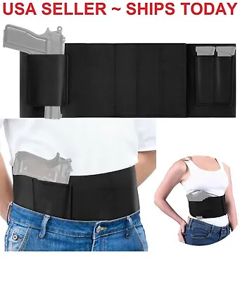 Belly Band Concealed Pistol Gun Carry Waist Holster Under Shirt Coat Hidden Belt • $8.48
