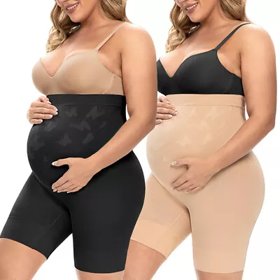 Women Maternity Shorts Pregnancy Pants Belly Adominal Support Shapewear Leggings • £16.79