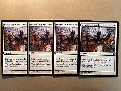 MTG 4x Swords To Plowshares Duel Decks Elspeth Vs Tezzeret Magic Gathering X4 LP • $9