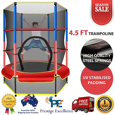 $329.90 • Buy 4.5ft Kids Trampoline Indoor Outdoor Junior Enclosure Safety Net Jumping Fun NEW