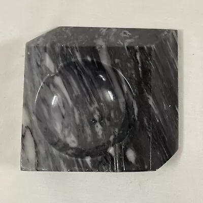 Black & Gray 3D Square Cube Marble Granite Ashtray • $3.75