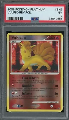 $7.50 • Buy Pokemon Vulpix Platinum Base Set Shiny Reverse Holo Rare #SH6 PSA 7