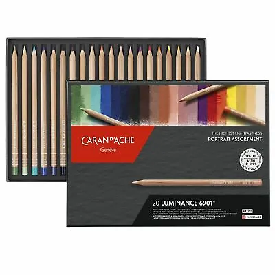 Caran D'ache Luminance Permanent Pencil 20 Colour Box Set - PORTRAIT COLOURS • £72.99