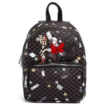 Kakegurui Yumeko And Kirari Playing Cards & Poker Chips Checkered Mini Backpack • $55