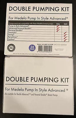 2x - Medela Compatible Pump In Style Advanced Double Pumping Parts Kit 24mm • $29.95