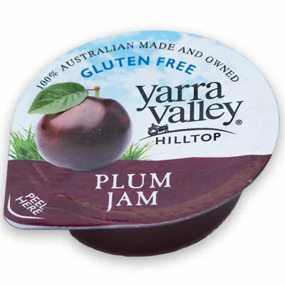 PLUM JAM P/C 50 X 16g Australian Owned Yarra Valley Jams Australian Acc Supplies • $29.50