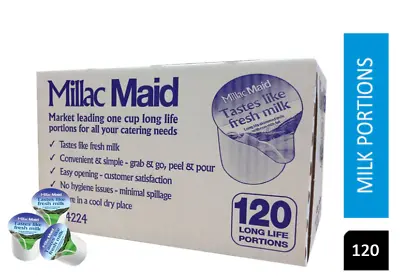 Millac Maid Skimmed Milk Jiggers 120's - • £11.49