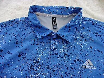 NWT Adidas Golf Polo Men's M L XL XXL Blue Splatter Polyester $65 • $34.99