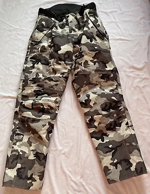 Mens Spada Motorcycle Trousers Grey Camo UK Size XL Biker Clothes Armour Textile • £54.99