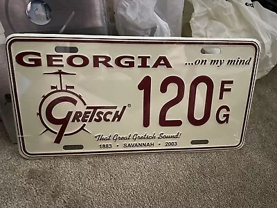 GRETSCH DRUMS COLLECTORS License Plate Very Rare 2003 Georgia Sealed • $299.80