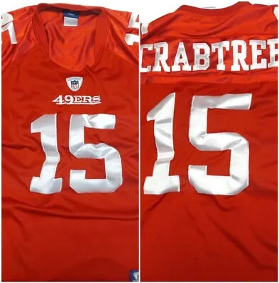 Reebok Mens NFL On Field San Francisco 49er Michael Crabtree #15 Jersey Size 52 • $41.67