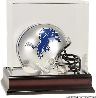 Detroit Lions Mahogany Logo Mini Helmet Display Case - Fanatics • $49.99