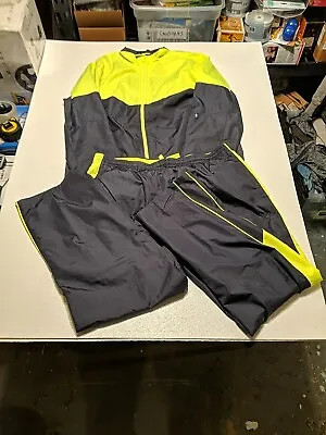 Starter Men's Warm Up Track Suit Size Large Black And Yellow Vintage Mesh Lining • $50.36