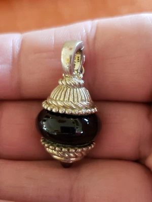 $59.99 • Buy Judith Ripka Black Onyx & 925 Sterling Silver Enhancer Pendant