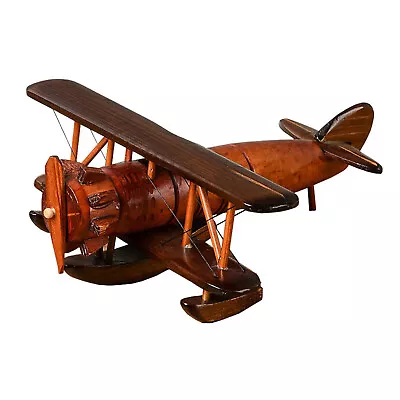 Wooden Vintage Plane Model Decor Creative Desktop Retro Aircraft Decoration E • $23.31
